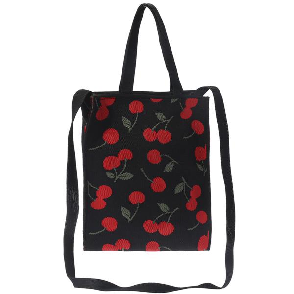 CHERRY TEXTURED HANDLE CROSSBODY BAG