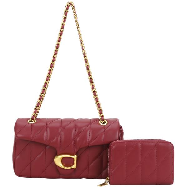 2IN1 QUILTED DESIGN CROSSBODY BAG W WALLET SET