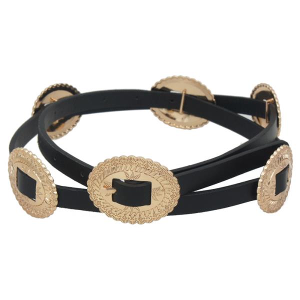 CONCHO LINKS WESTERN SKINNY BELT
