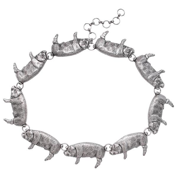 METAL WESTERN PIG CHAIN BELT - XL SIZE
