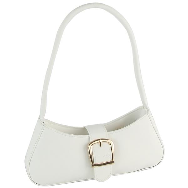 SMOOTH BUCKLE DESIGN SHOULDER BAG