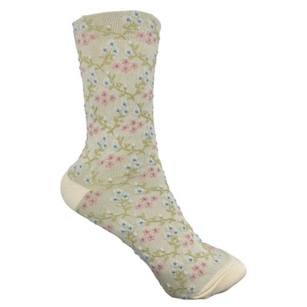 FLORAL CREW SOCKS