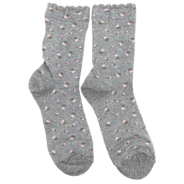 FLOWER PRINT ANKLE SOCKS