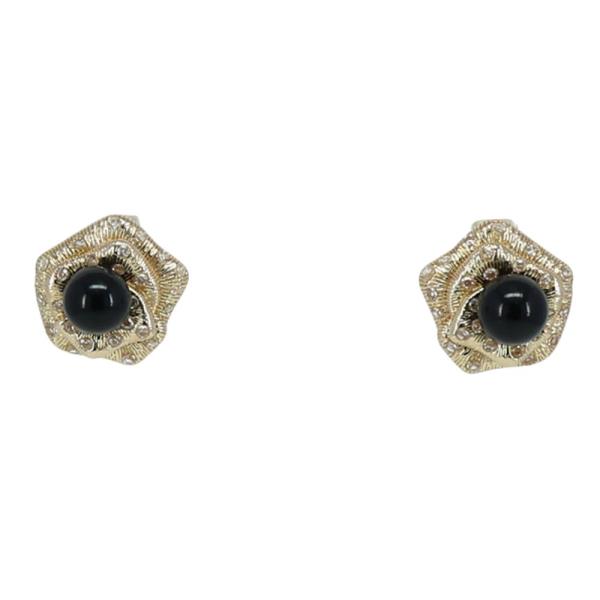 BEADED FLOWER SHAPE EARRING