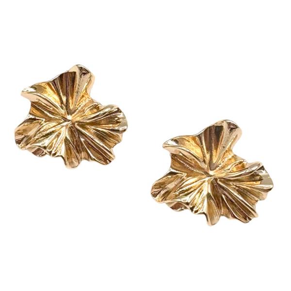 RUFFLE METAL EARRING