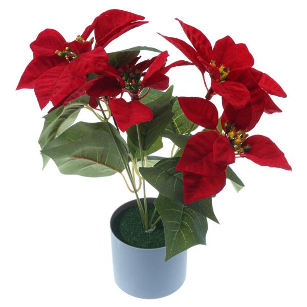 ARTIFICIAL POINSETTIA FLOWER PLANT