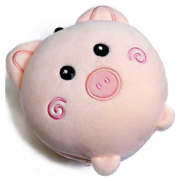 PIG PLUSH 2-IN-1 TRAVEL PILLOW WITH SLEEP MASK