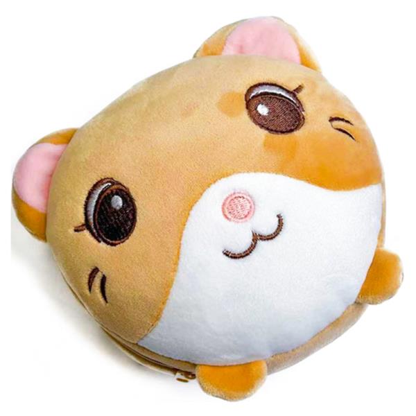 HAMSTER 2-IN-1 TRAVEL PILLOW WITH SLEEP MASK