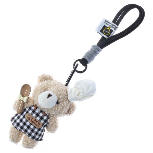GINGHAM OUTFIT TEDDY BEAR BAG CHARM KEYCHAIN