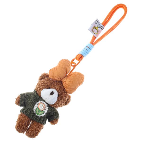 TEDDY BEAR GREEN OUTFIT BAG CHARM KEYCHAIN