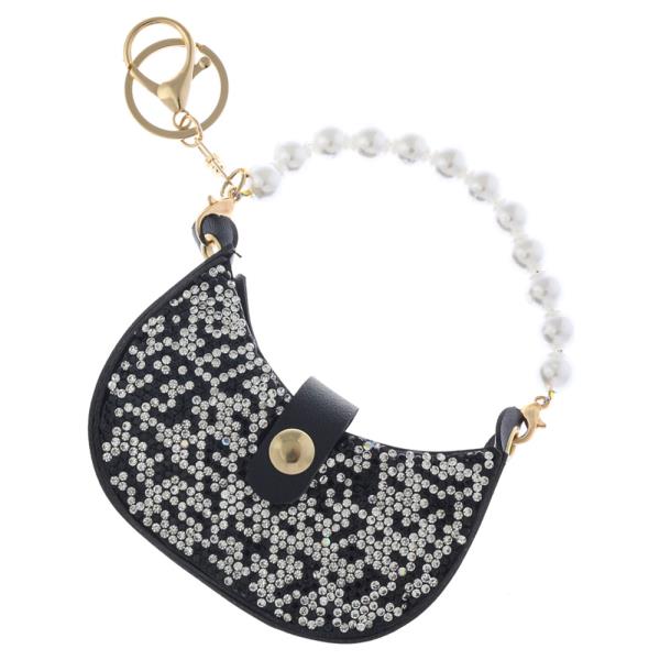 PEARL HANDLE MINI BAG CHARM KEYCHAIN
