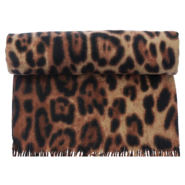 LEOPARD PATTERN OBLONG SCARF