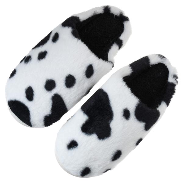 COW PRINT COZY HOME SLIPPER - LXL SIZE