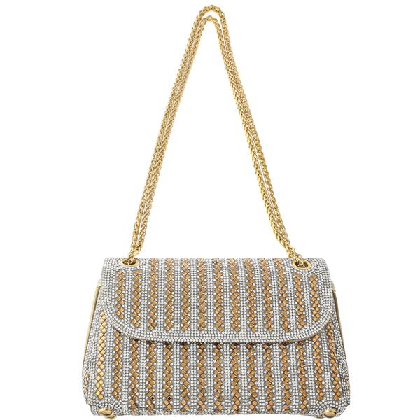 RHINESTONE DESIGN SHOULDER BAG