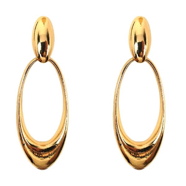 OVAL TEARDROP DANGLE EARRING