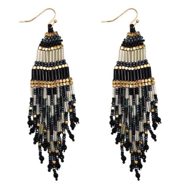 BEADED DANGLE EARRING