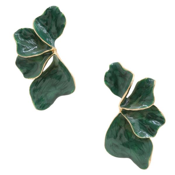 COLOR METAL FLOWER EARRING