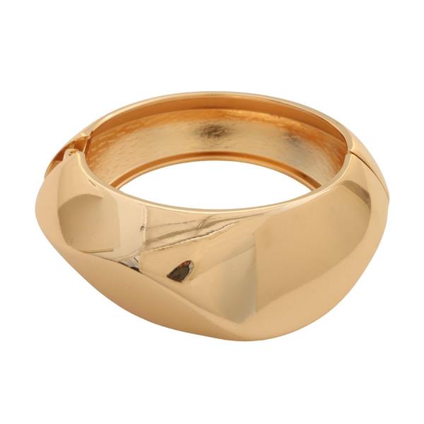 ASYMMETRICAL BANGLE HINGED METAL BRACELET