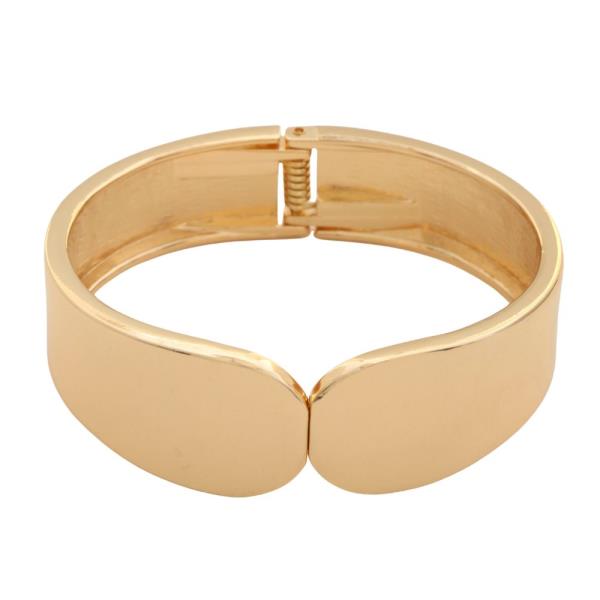 ROUND EDGE HINGED METAL BRACELET