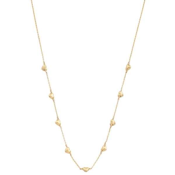 DAINTY HEART CHARM METAL NECKLACE