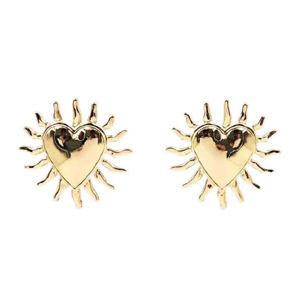 HEART METAL EARRING
