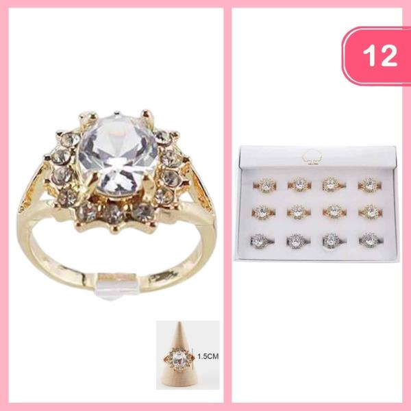 RHINESTONE RING (12 UNITS)