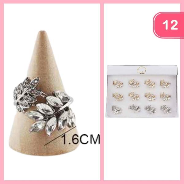 RHINESTONE WRAP AROUND RING (12 UNTIS)