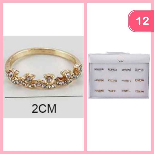RHINESTONE RING (12 UNITS)