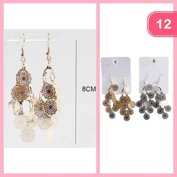METAL DANGLE EARRING (12 UNITS)