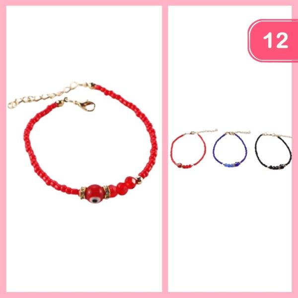 EVIL EYE BEADED BRACELET (12 UNITS)