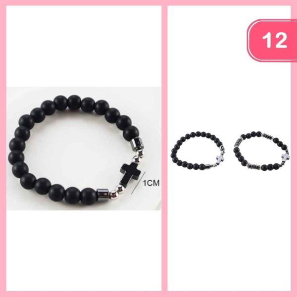 CROSS BEADED BRACELET (12 UNITS)