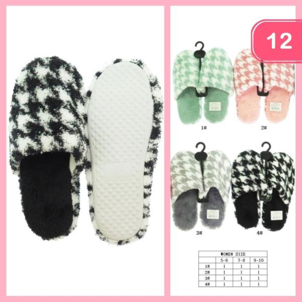 PATTERN FUSSY SLIPPERS (12 UNITS)