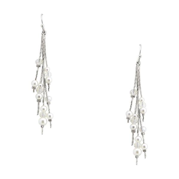 PEARL BEAD CHAIN DANGLE EARRING