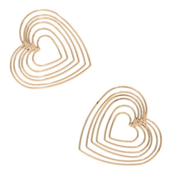 HEART SHAPE METAL EARRING