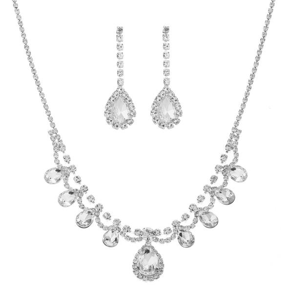 TEARDROP MULTI2 PC NECKLACE