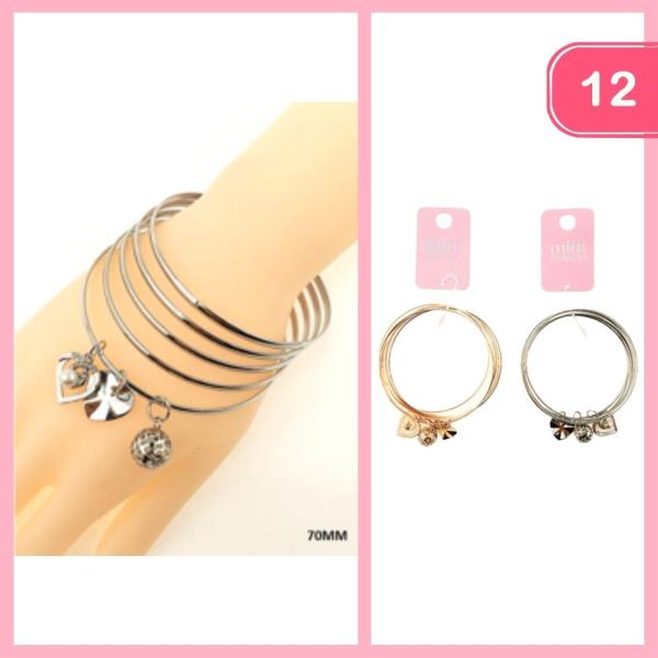 CHARM STACKABLE BRACELETS (12 UNITS)