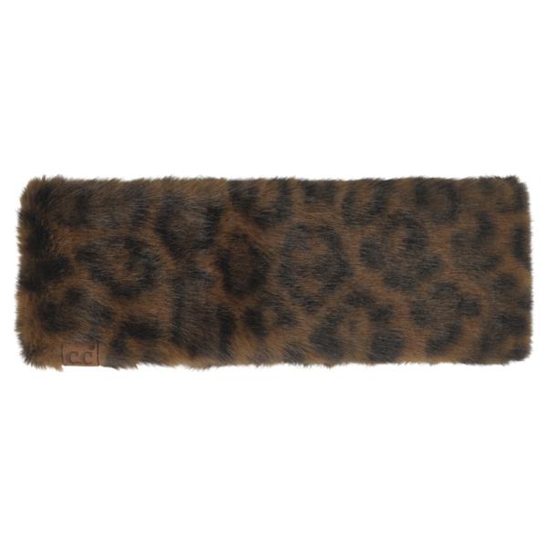 CC LEOPARD FUR HEADWRAP