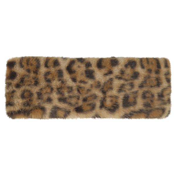 CC LEOPARD FUR HEADWRAP