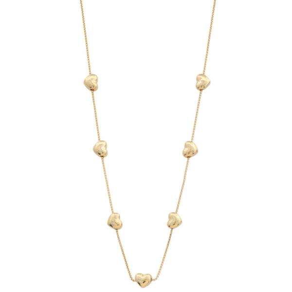 HEART STATION METAL NECKLACE