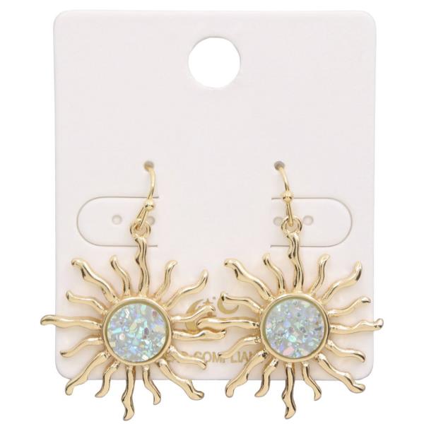 SUN SHAPE METAL EARRING