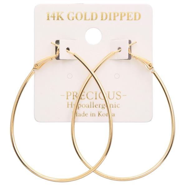 14K GOLD DIPPED TEARDROP EARRING