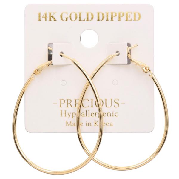 14K GOLD DIPPED TEARDROP EARRING