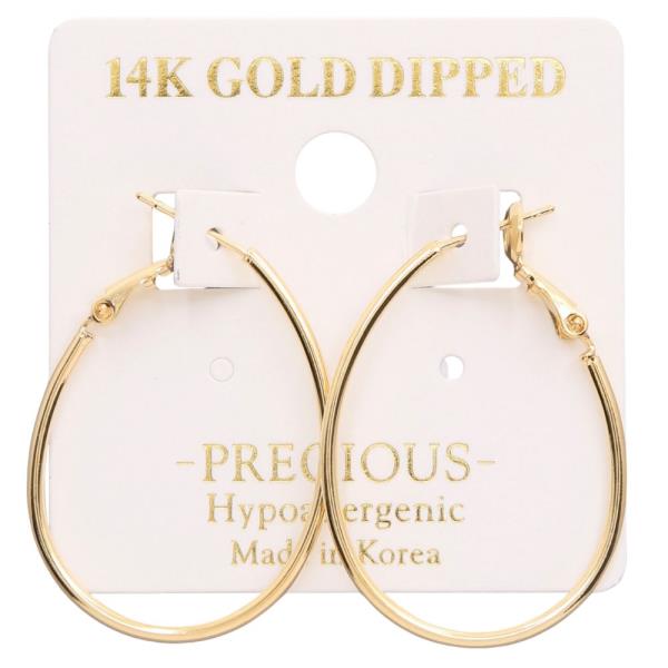 14K GOLD DIPPED TEARDROP EARRING