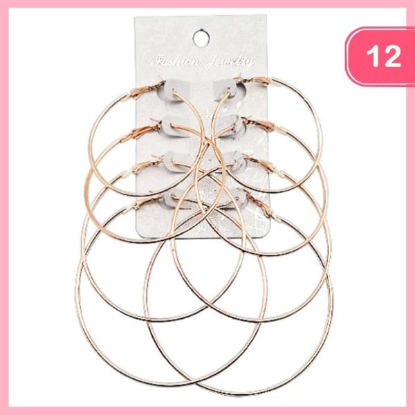 HOOP EARRING SET (12 UNITS)