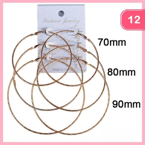 HOOP EARRING SET (12 UNITS)