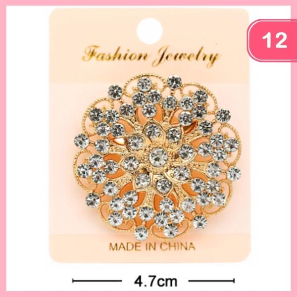 RHINESTONE BROOCH (12 UNITS)