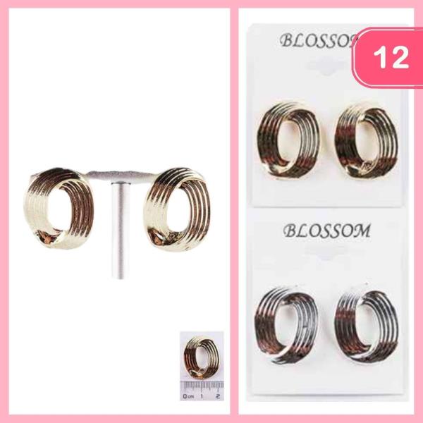 CIRCLE POST DANGLE EARRING (12 UNITS)