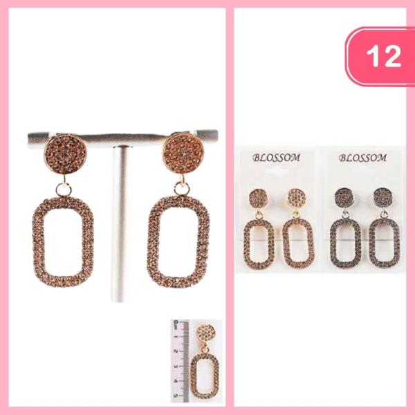 RHINESTONE DANGLE EARRING