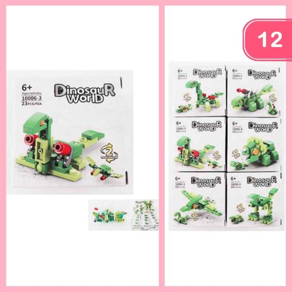 DINOSAUR WORLD BUILDING TOY (12 UNITS)