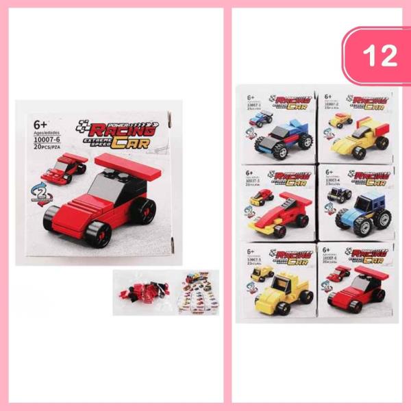 RACING EXTREME SPEED CAR BUILDING TOY (12 UNITS)